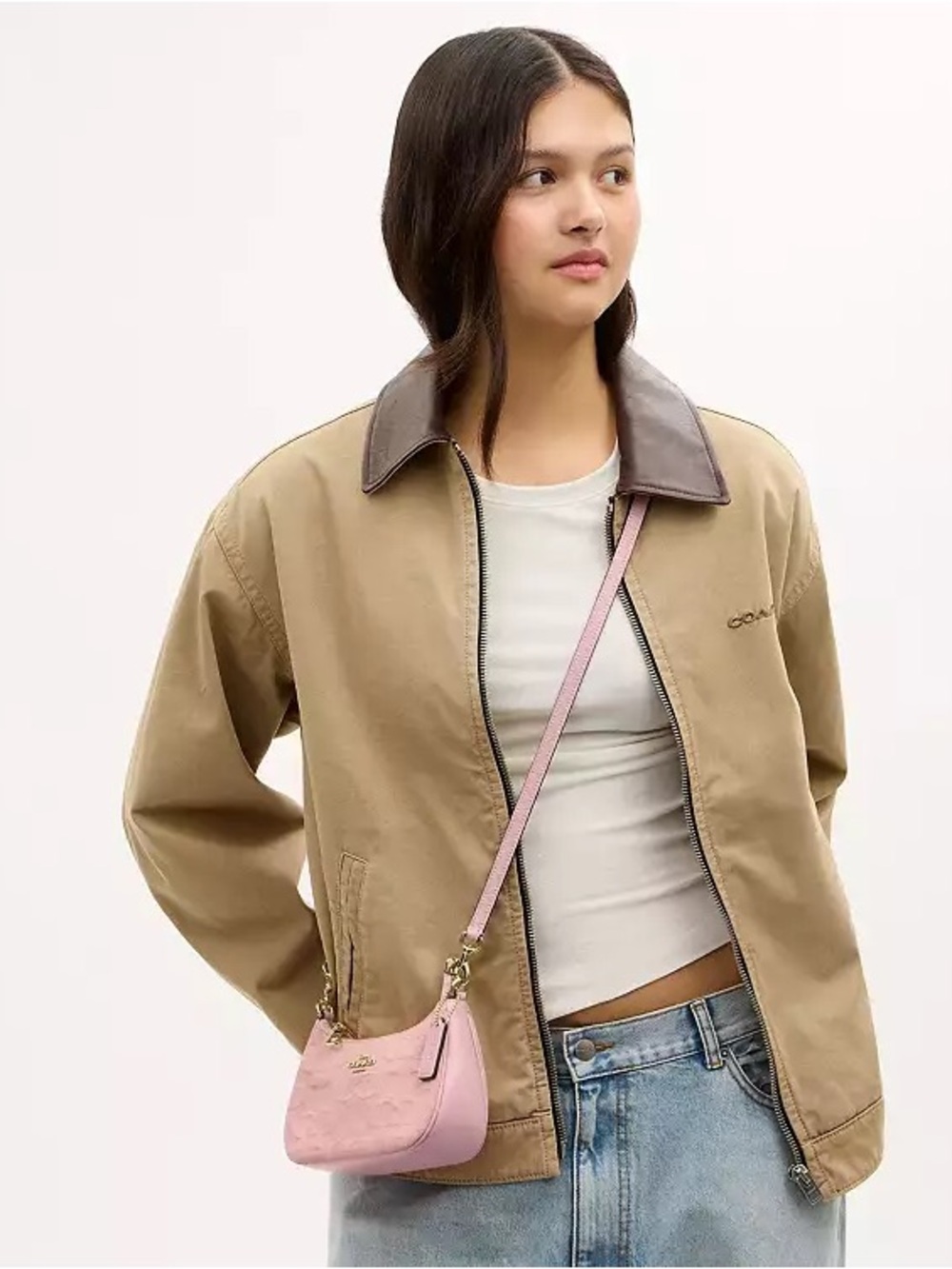 Coach Teri Mini Bag In Light Pink Signature Denim NWT - Picture 11 of 11